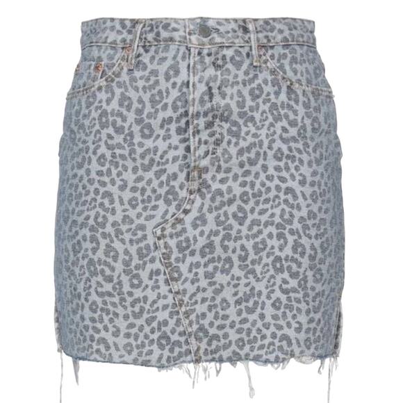 GRLFRND Blaire Mini Pencil Skirt in Wild Cat Size 32/14 NWT - Picture 1 of 16